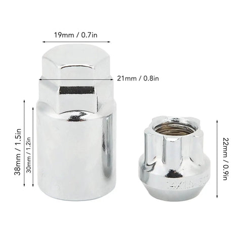 Upgrade Your Tesla With Heavy Duty Stainless Steel Wheel Bolts And Nut Kit Featuring Bright Zinc Finish For Secure Fit On Model 3 Y S X Vehicles That Look Sick And Hold Your Rims Tight Like Boss No Messy Drilling Needed 19mm chrome lug nut, 30mm
