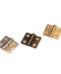 No Hassle Mini Jewelry Box Hinges Sweet Bronze Gold Cabinet Hardware For Wood Works And Gift Cases Quick Bolt Install in three colors.