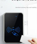 Hand swiping card on Waterproof Built Tough RFID NFC Card Reader 125KHz 13.56MHz Support RS485 Modbus RTU for PLC systems
