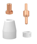 Extended Tip Plasma Cutter Consumables Kit For PT31 JG-40 LG40 Torch Fits RBC 4000 4500 5000D Includes Nozzle Electrodes Shield Cups