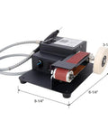 Versatile Mini Belt Sander And Rotary Tool Combo With 7-Speed Variable Control on benchtop, ideal for woodworking and metal projects.