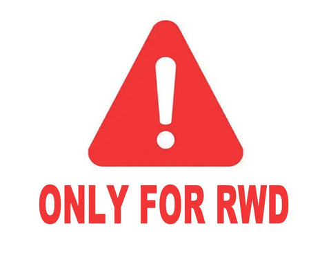 Warning triangle with text Only for RWD for Beefy Front Wheel Bearing Hub Assembly For RWD Chrysler 300 Dodge Challenger And Charger 5 Lug