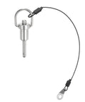 Ball Locking Pin With Button Handle, 5mm Pin Diameter, 15mm Usage Length, Push Button Quick Release Pin With Lanyard Cable, 304 Stainless Steel