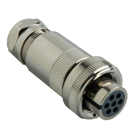 Tough As Nails Seven Pin Proportional Valve Connector With Full Metal Build showcasing 7-pin female end for hydraulic use.