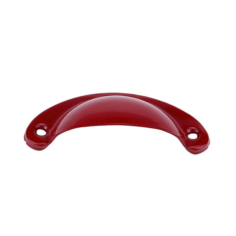 Red Cup Pulls Shell Style Cabinet Handles 6 Pack Iron With Spray Painted Finish 81x35x18mm 65mm Hole Spacing