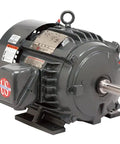 Doggone Rugged 125 Hp Electric Motor 1800 Rpm 460 Volts Three Phase Tefc Nema 444t Frame detail view with metal casing.