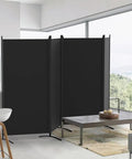 4 Panel Room Divider Privacy Screen Folding 6Ft Tall Freestanding Portable Wall Divider for room separation, black finish