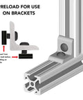 Slide-In 1/4-20 Steel T-Nut for 1 Inch Extruded Aluminum 80/20 T Slot Profiles Ideal for Mounting Plates Brackets, black zinc finish