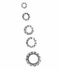 Sizes of 700 Piece Galvanized Toothed Washer Set Including Flat And Lock Washers M3 To M8 Assortment Kit With Gasket Retaining Rings
