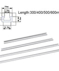 Heavy Duty Aluminum Alloy T Track Insert For Miter Jig Guide With Precision T Slot Design To Boost Your Woodworking Projects And Keep Your Workpiece Locked Down Securely While You Cut With Total Ease - 4 aluminum tracks in various lengths.
