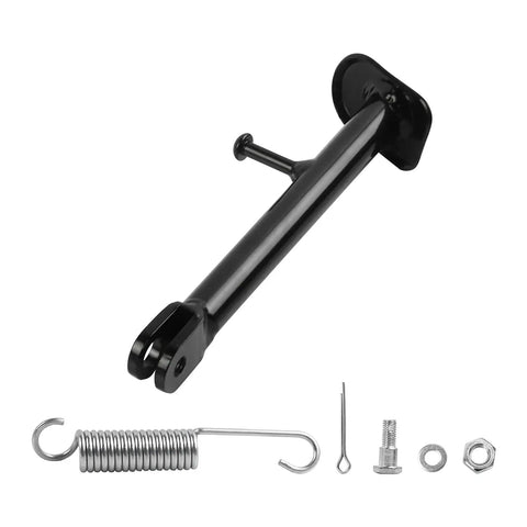 Yamaha Peewee PW80 PY80 Side Stand Spring Kick For Dirt Bike Replacement 165mm Long, black metal kickstand with spring and bolts