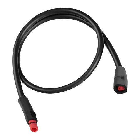 Heavy Duty 2 Pin E Bike Extension Cable That Is Totally Waterproof With IP65 Rating To Handle Rain Storms Plus Flexible ABS Build For Super Easy Install And Smooth Signal Power Transmission On Your Ride, 660mm black cable
