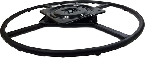 24 Inch Heavy Duty Recliner Chair Ring Base Kit With 10 Inch Swivel Plate For Replacement Bottom Mechanism Of Swivel Chairs Includes 8 By 8 Mounting Holes And Durable Ring Base And Plate For Easy Chair Renovation, side view