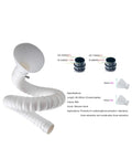 Slick Workhorse Fume Extraction Arm With Flexible Ribbed Duct Hose For Soldering Smoke And Shop Dust Removal 180cm Long tube with silicone hood.