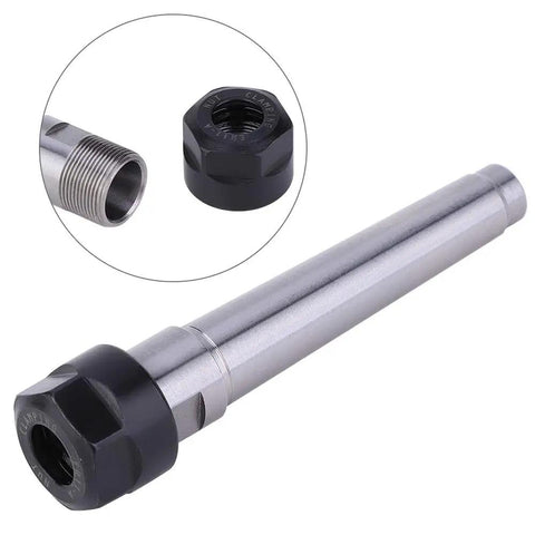 Collet Chuck Holder Morse Taper ER11 M6 For CNC Lathe And Milling Pro Grade Tool Holding In Hardened Steel 0.0005in Accuracy 1 To 7mm Clamp Range 1 Pc, steel holder with ER11 nut