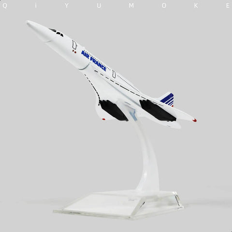 Concorde Diecast Airplane Model 1/400 Scale With Stand All Metal Air France Plane Collectible on clear stand