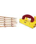 Wood Organizer And Lumber Storage Metal Rack With Six Level Wall Mount For Indoor And Outdoor Use, shown with push block