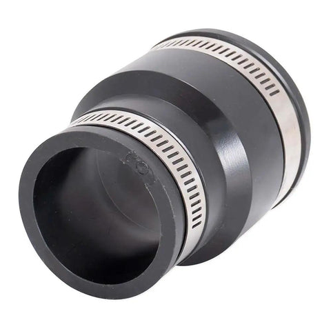 2 X 1-1/2 Inch Flexible Coupling With Stainless Steel Clamps For Home Plumbing And Sewer Lines, Easy Install Rubber Sleeve, Durable DIY Piping Connection black rubber coupling with stainless steel clamps for pipe repair