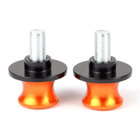 Two Pack 10mm M10x1.25 Motorcycle Swing Arm Sliders Spools CNC Swing Arm Stand Screw For FZR1000 FZR600 FZR400 Kawasaki Z750