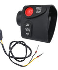 Start Stop Kill Switch Button Housing For SeaDoo GSX SPX XP RX Limited 1996 And Up Ride Ready Replacement Kit With 278000427 278000501 278001115 Start Stop Switch Button, black housing with red button and wiring harness