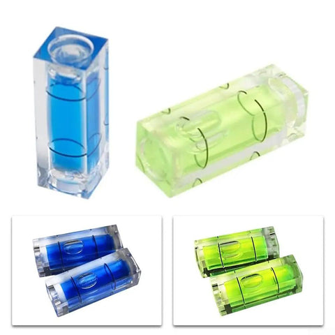 Horizontal for spirit Level, Precision Bubble for Ceiling Picture Hanging, blue and green acrylic bubbles, compact size