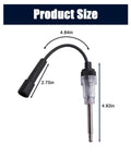 Straight-Boot Inline Spark Plug Tester For Cars, Trucks, Motorcycles And Outdoor Power Equipment - Gearhead Ready All-In-One Diagnostic Tool For Lawn Mowers, Chainsaws, Snow Blowers, Generators And More, shown with 4.92in length