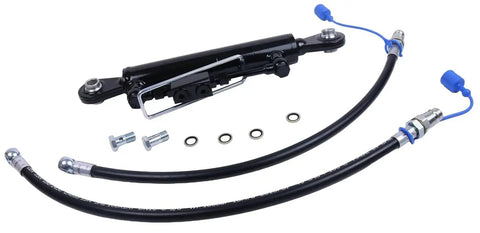 Heavy Duty Hydraulic Top Link Cat 1-1 With Locking Block For Tractors And Excavators Fits Class I And II Equipment Smooth Pin Connection Easy Install showing hydraulic cylinder and hoses.
