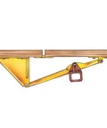 Heavy Duty Drop Leaf Table Support Brackets Twelve Inch Pair Slides In Smooth, steel brackets with wooden table setup.