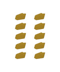 GTN-3 SP300 Grooving Carbide Inserts 10 Piece For CNC Lathe SPB326 332, CVD Yellow Coated, arranged in two rows