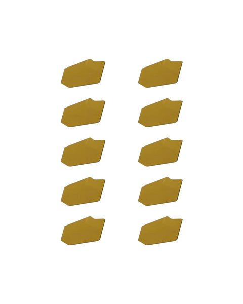 GTN-3 SP300 Grooving Carbide Inserts 10 Piece For CNC Lathe SPB326 332, CVD Yellow Coated, arranged in two rows