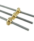 1Mm Pitch Threaded Rod For 3D Printers With Brass Nut, stainless steel trapezoidal rod in various lengths, linear motion guide