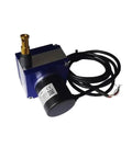 Non Contact Angle Sensor With Magnetic Induction For Precise Position And Motion Measurement High Resolution Low Temperature Drift Waterproof And Dustproof Vibration Resistant Draw Wire Rope Linear Transducer 4 To 20 mA Output, showing the sensor's compact design with attached cables and connectors