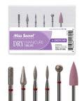 Six-Piece Dry Manicure Drill Bit Set For Home And Salon Use, Gentle On Sensitive Skin, Compatible With Electronic Filing System