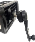 Close-up of Universal Car Phone Mount with Tight Air Vent Clip and 17mm ball head for 360 rotation, designed for secure mounting.