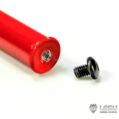 Rock This Legit Red Metal Fire Extinguisher For 1/14 Scale RC Hydraulic Excavator Loader Bulldozer Diy Model Kits Heavy Duty Aluminum smooth red metal fire extinguisher with screw detail.