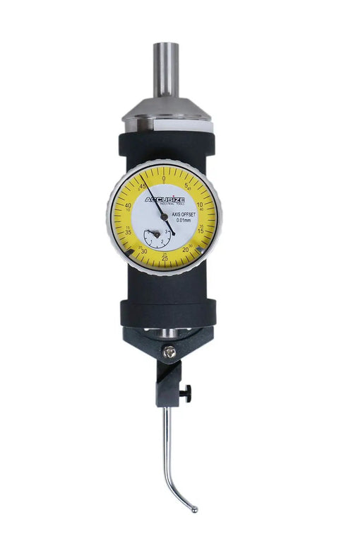 0-3 mm By 0.01 mm Graduations Metric Coaxial Dial Indicator In Fitted Box With Yellow Dial For Dead-On Workpiece Positioning On Vertical And Horizontal Machining Centers And Manual Or CNC Spindle Setup