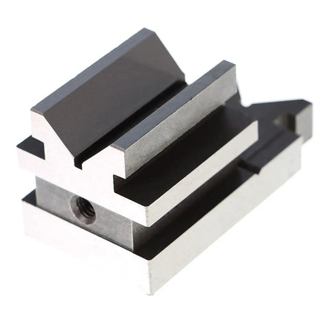 All-Angle V-Block With Clamp Beefy Hardened Steel Machinist Tool For Drilling Milling Grinding Adjustable Side Screw To Prevent Tilting, 3-1/2 inch