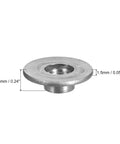 Dead Nuts Quality 12 Pack M6 Carbon Steel Tee Nuts showing round base with 6mm diameter and 1.5mm height, ideal for welding.