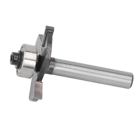 One Eighth Inch T Slot Router Bit With Quarter Inch Shank, Three Flute Ball Bearing Cutter And Half Inch Bearing, Tungsten Carbide Tip