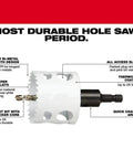 Rock Your Job Site With This Slick 19pc Hole Dozer Kit Boasting Ultra Tough Bi-Metal And Cobalt Saw Blades For Electricians Who Need Heavy Duty Drill Bits That Power Through Drywall And Wood Like A Champ Today., bi-metal hole saw with quick-change arbor, pilot bit and access slots for drywall and wood