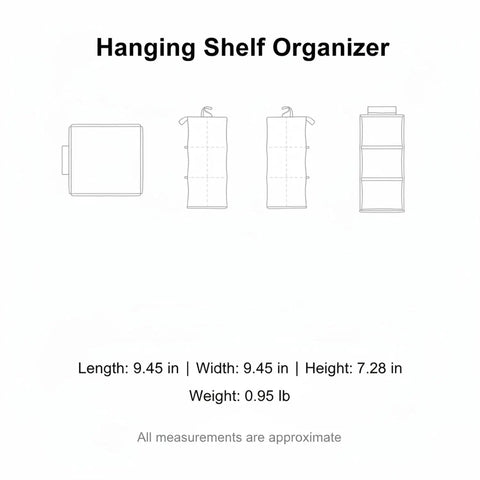 Dimensions of Vertical Hanging Closet Shelf Organizer Multi Tier Open Compartments Hella Efficient Linen Sock Towel Storage No Drilling Needed Super Easy Access To Maximize Closet Height