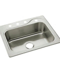 Southhaven 25 Inch By 22 Inch Top Mount Single Bowl Kitchen Sink In Stainless Steel With Six And A Half Inches Deep Basin Built To Last Self Rimming Design Four Hole Faucet Prep Silent Shield Noise Reduction Made In The United States