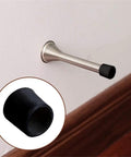 Premium Rubber Door Stop Tip Replacement Set 16 Pcs Door Stopper Bumpers And Spring End Caps For Wall And Floor Protection installed on wall