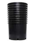Premium 3 Gallon Nursery Pots Built To Last With Heavy Duty Impact Modified Plastic Thick Walled Wide Rim Grip Lip BPA Free Made in USA Pack of 10 For Easy Planting And Transplanting, black stack