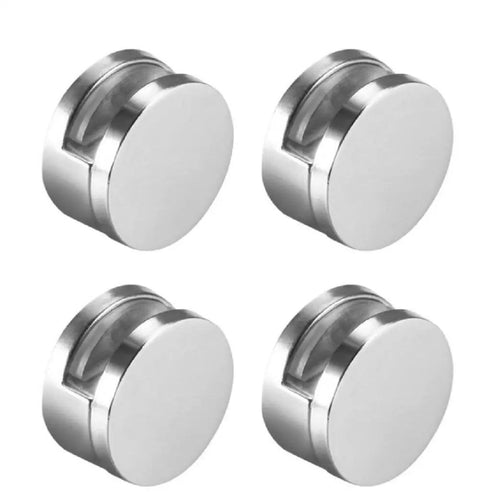 Beefy Adjustable Rimless Rectangle Glass Shelf Holder Heavy Duty Clamps Chrome Plated Metal Shelf Supports for Glass Shelves Durable Fixture Brackets for Modern Kitchens and Bathrooms