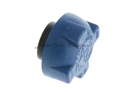 Porsche Radiator Cap OEM Replacement With Mesh Screen 996 106 447 04 side view showcasing durable material and design.