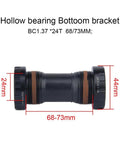 Hollow bearing bottom bracket for 165mm Hollow Integrated Track Bike Crankset 48T 49T 144BCD with BB91 and pads included.