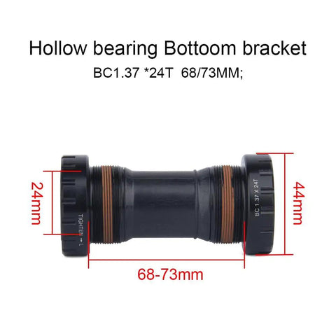 Hollow bearing bottom bracket for 165mm Hollow Integrated Track Bike Crankset 48T 49T 144BCD with BB91 and pads included.