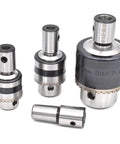 Light Duty Drill Chuck Set With Arbor Adapter For B10 B12 B16 B18, flexible chuck kit displayed with various sizes.