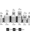 Versatile 6 Piece Socket Reducer Set For Heavy Duty Air And Electric Impact Wrenches Sliver Steel Adapters Boost Your Tool Flexibility Now, 1/4 to 1/2